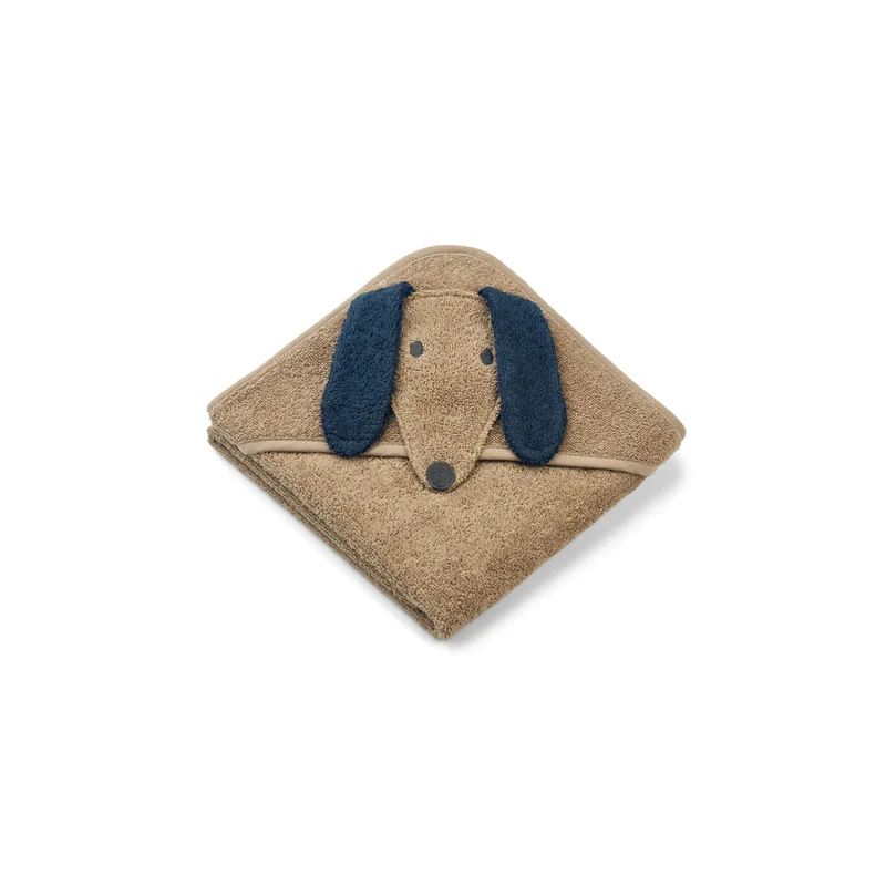 Albert Babyhandtuch mit Kapuze - Dog / Oat mix