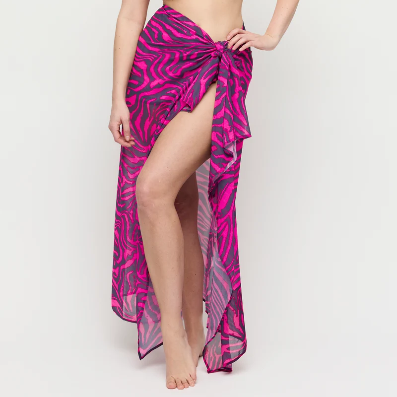 MALABO hot pink zebra Bademode Pareo
