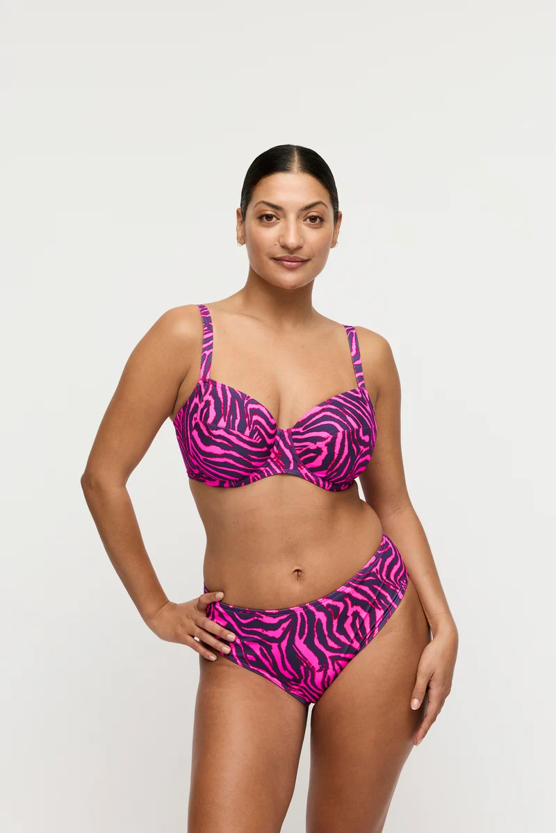 MALABO hot pink zebra Bikini Taillenslip
