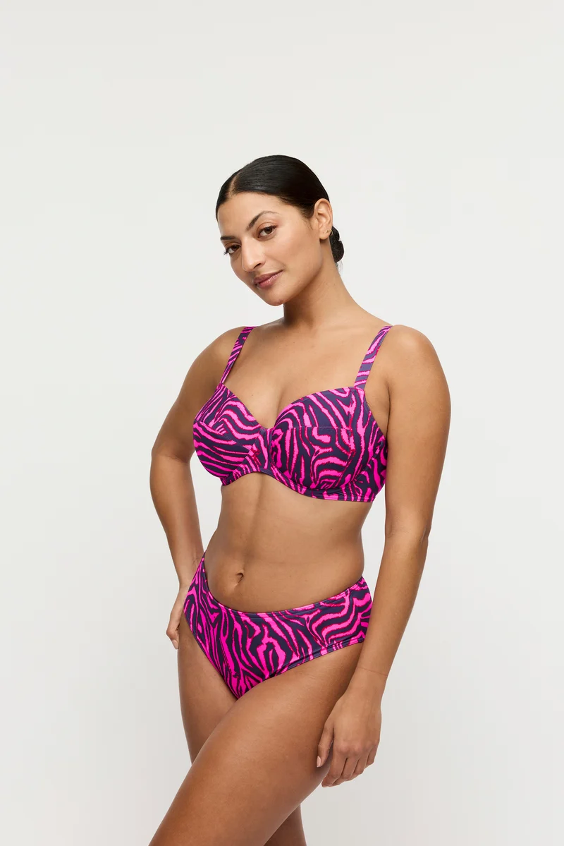 MALABO hot pink zebra Bikini Taillenslip