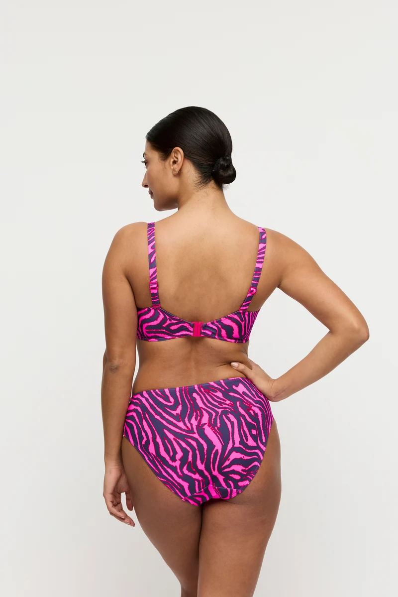 MALABO hot pink zebra Bikini Taillenslip