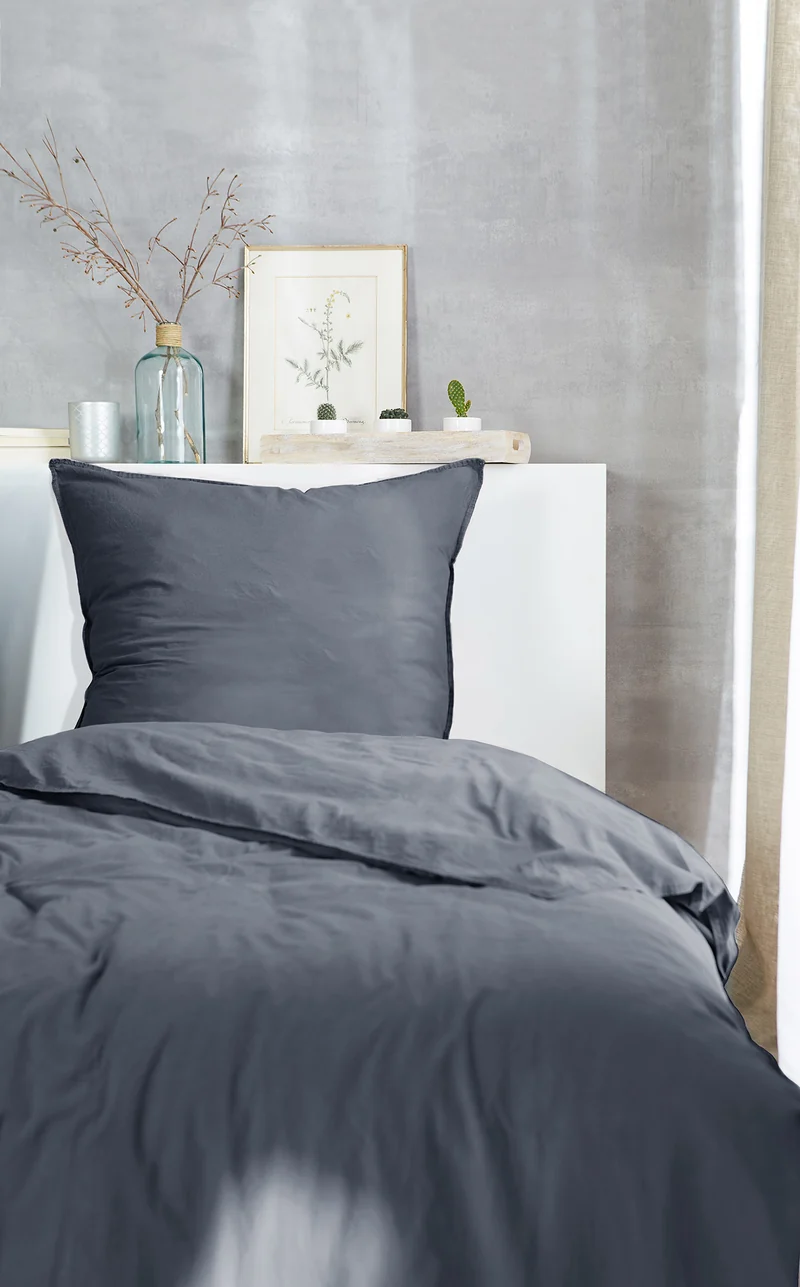 Zeo Living Bettwäsche Stonewashed mehrfarbig