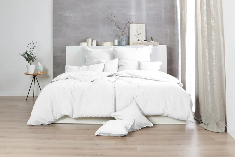 Zeo Living Bettwäsche Stonewashed mehrfarbig