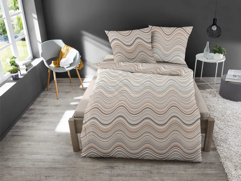Dormisette Bettwäsche Mako-Satin Wave 2814-030 -