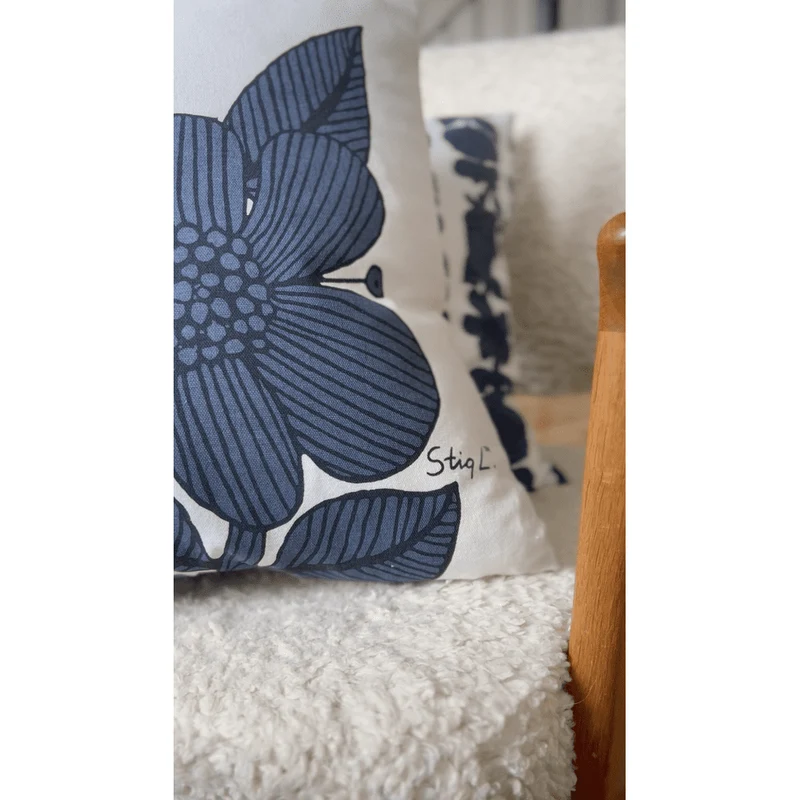 Svanefors Kissenbezug Aster XL 45x45cm Blau