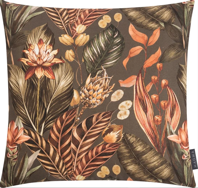 Magma Kissenhülle Dahlia 50x50cm braun