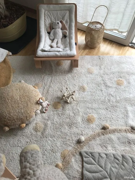 Washable rug Hippy Dots Natural
