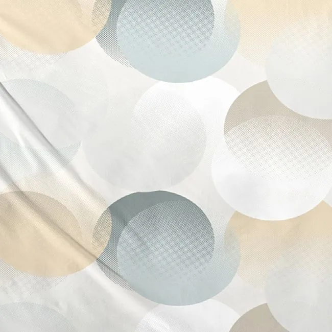 Zeo Living Bettwäsche Perkal Kreise gelb/grün
