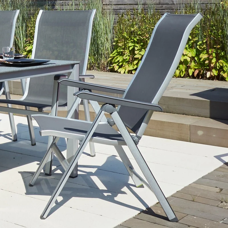 MWH Klappsessel Kedline silber 879383