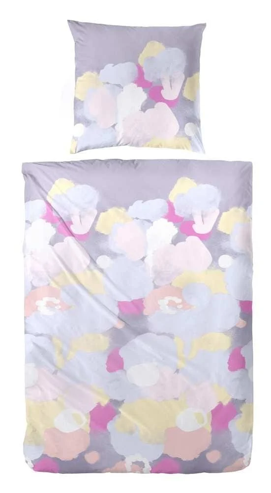 Hahn Bettwäsche Satin Farbtupfer Lila