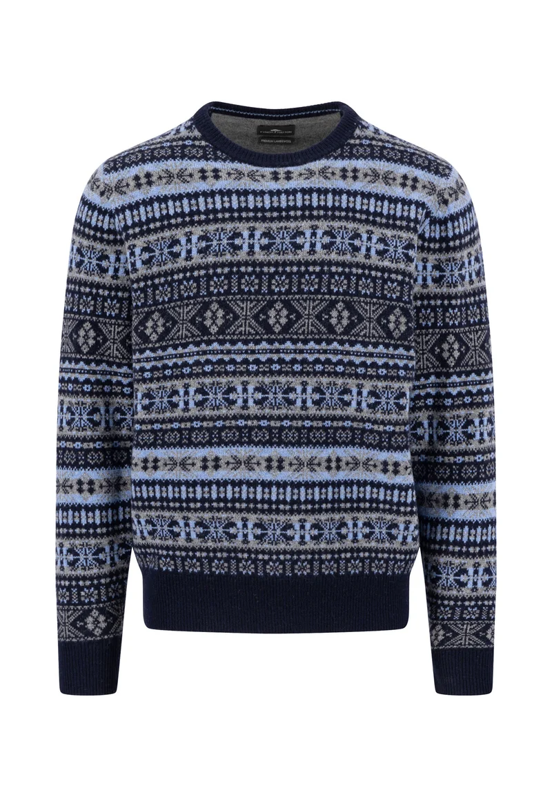 O-Neck, Jacquard, Lambswool*RWS