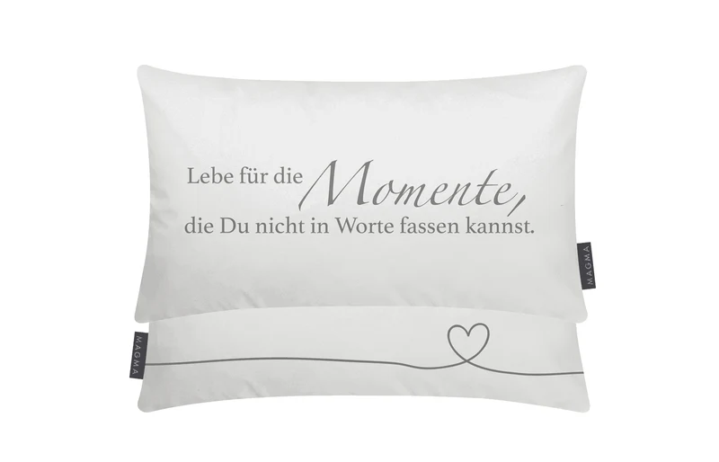 Magma Kissen Sinnspruch 30x50cm Momente