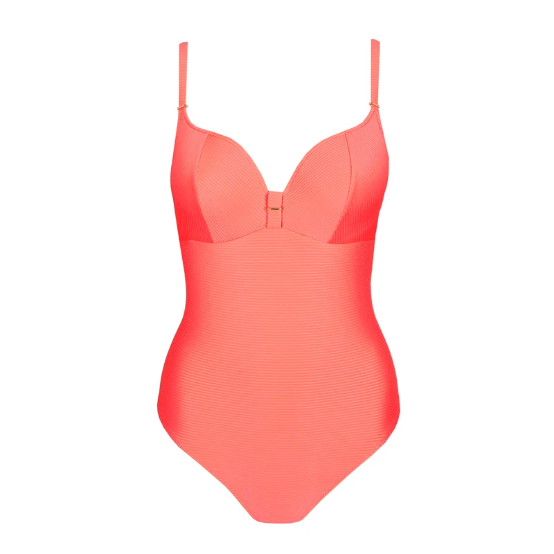 CASSIE Neon Fiesta Unterlegter Badeanzug Herzform