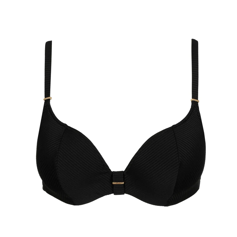 CASSIE schwarz Unterlegter Bikini Herzform