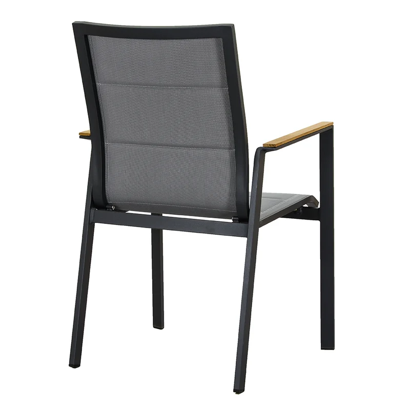 ZEO LIVING Chelsea Stapelstuhl Alu silver/black