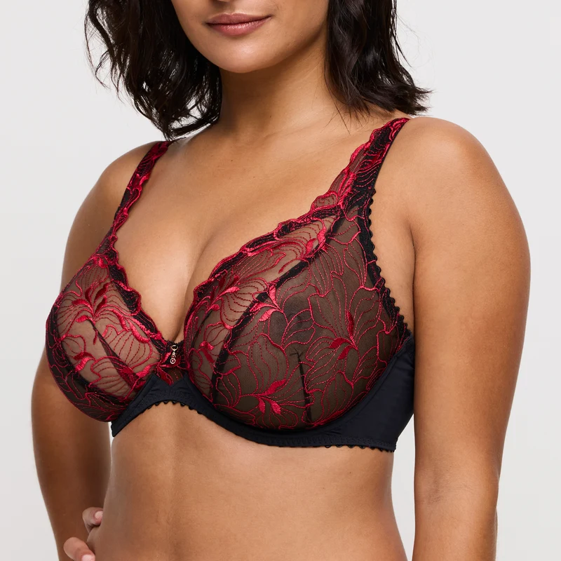 SPRINGDALE Black Rose Tiefdekolletierter BH