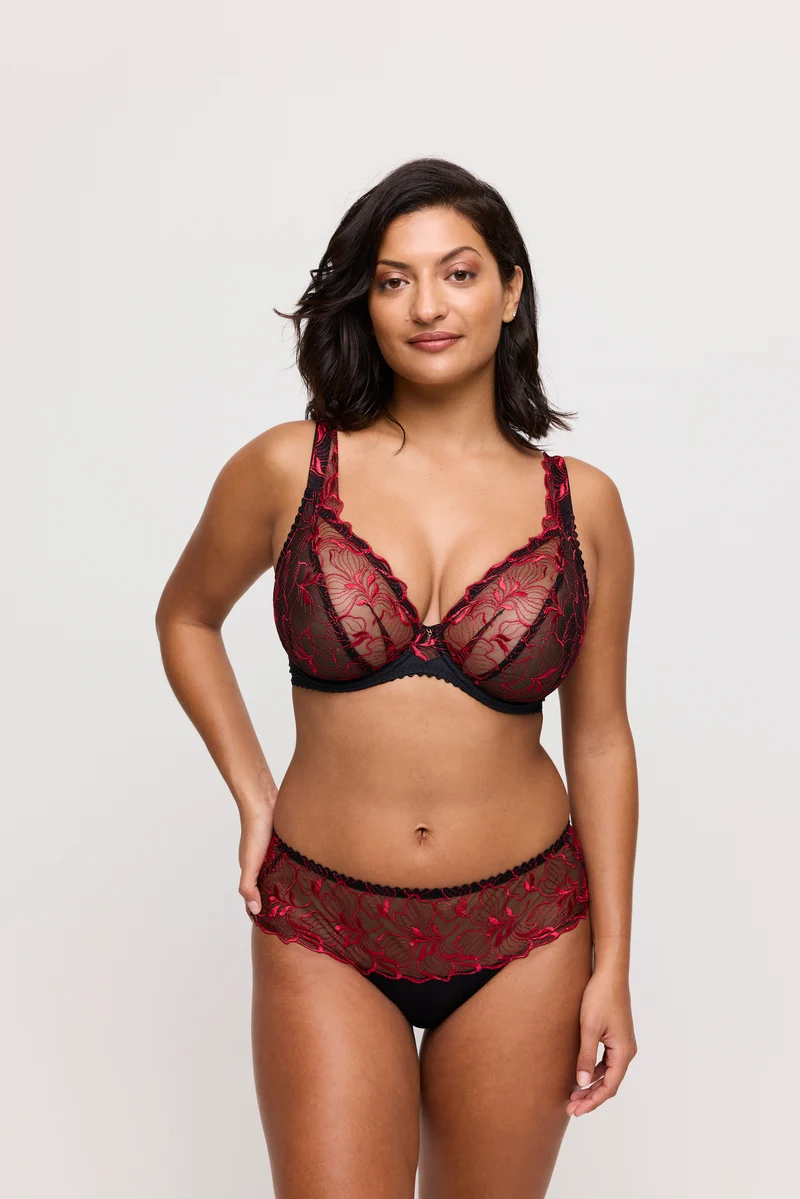 SPRINGDALE Black Rose Tiefdekolletierter BH