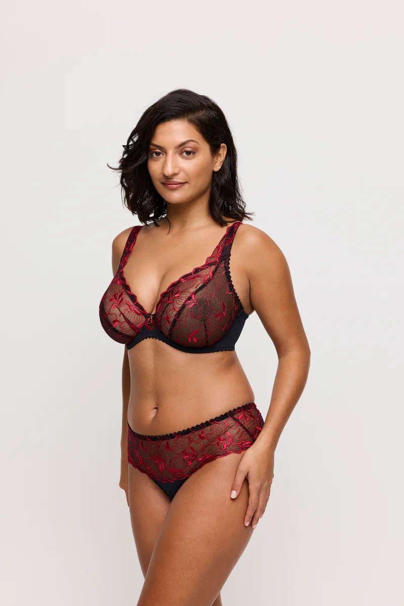 SPRINGDALE Black Rose Tiefdekolletierter BH