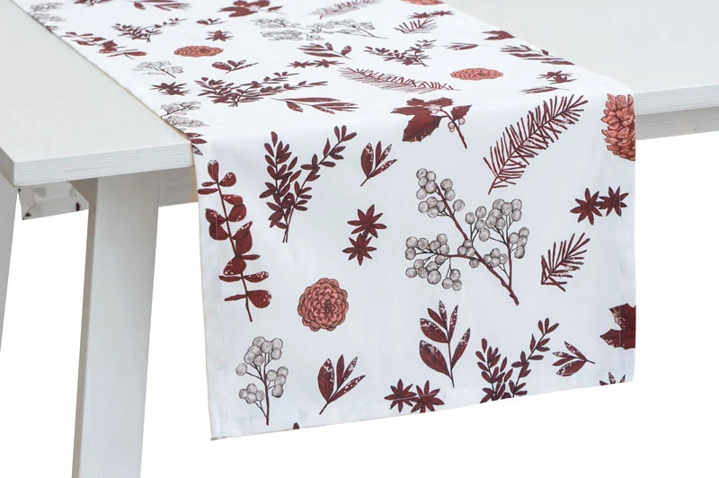 Pichler Tischläufer Zweige 50x150cm rot