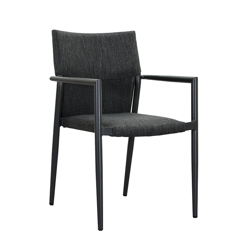 Zeo Living Stapelstuhl Paris Aluminium/Olefin anthrazit