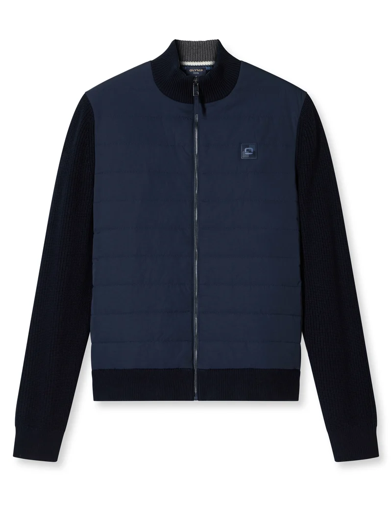 Hybrid Zip Jacke Nylon + Strick