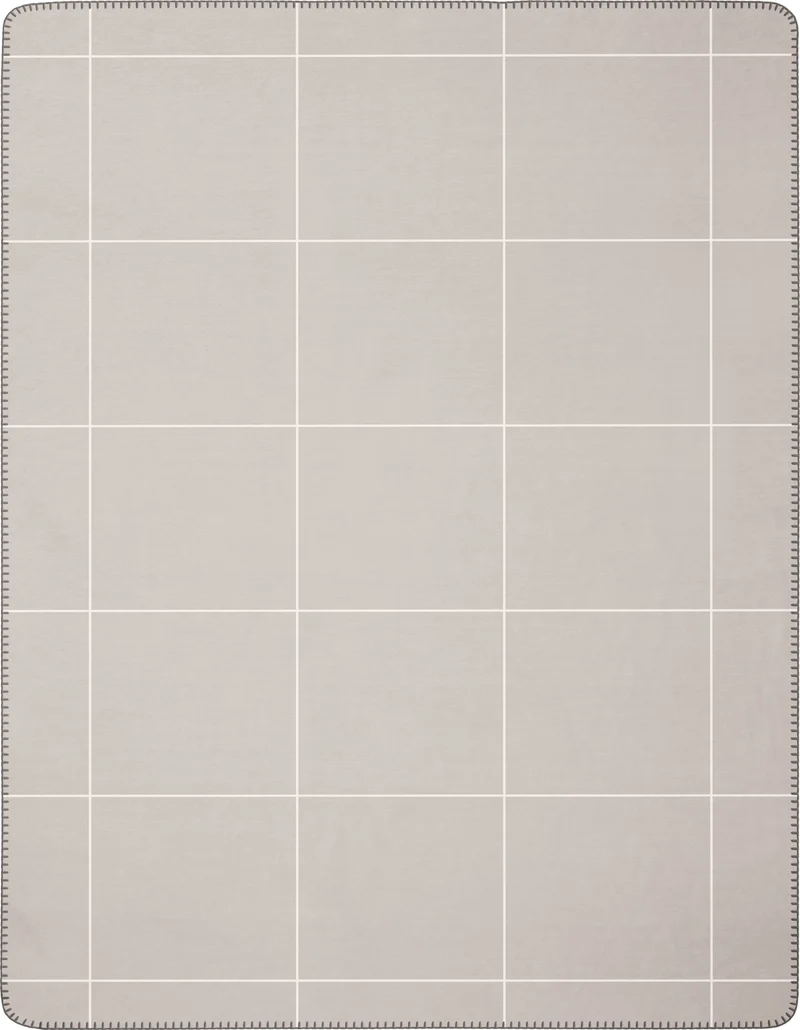 Biederlack Wohndecke Grid 150x200cm grau