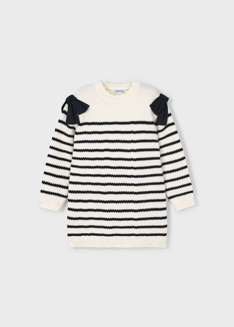 Kleid gestreift Schleifen