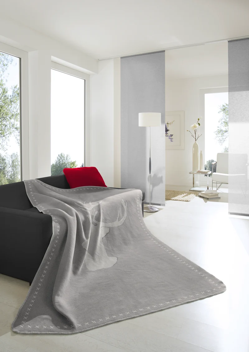 Biederlack Decke Deer 150x200cm Silhouette