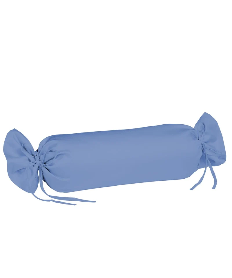 S-009100 | colours | fleuresse | Kissenbezug aus Mako Satin in Blau | 6031 MITTELBLAU | 100% Baumwolle | 4043202097818