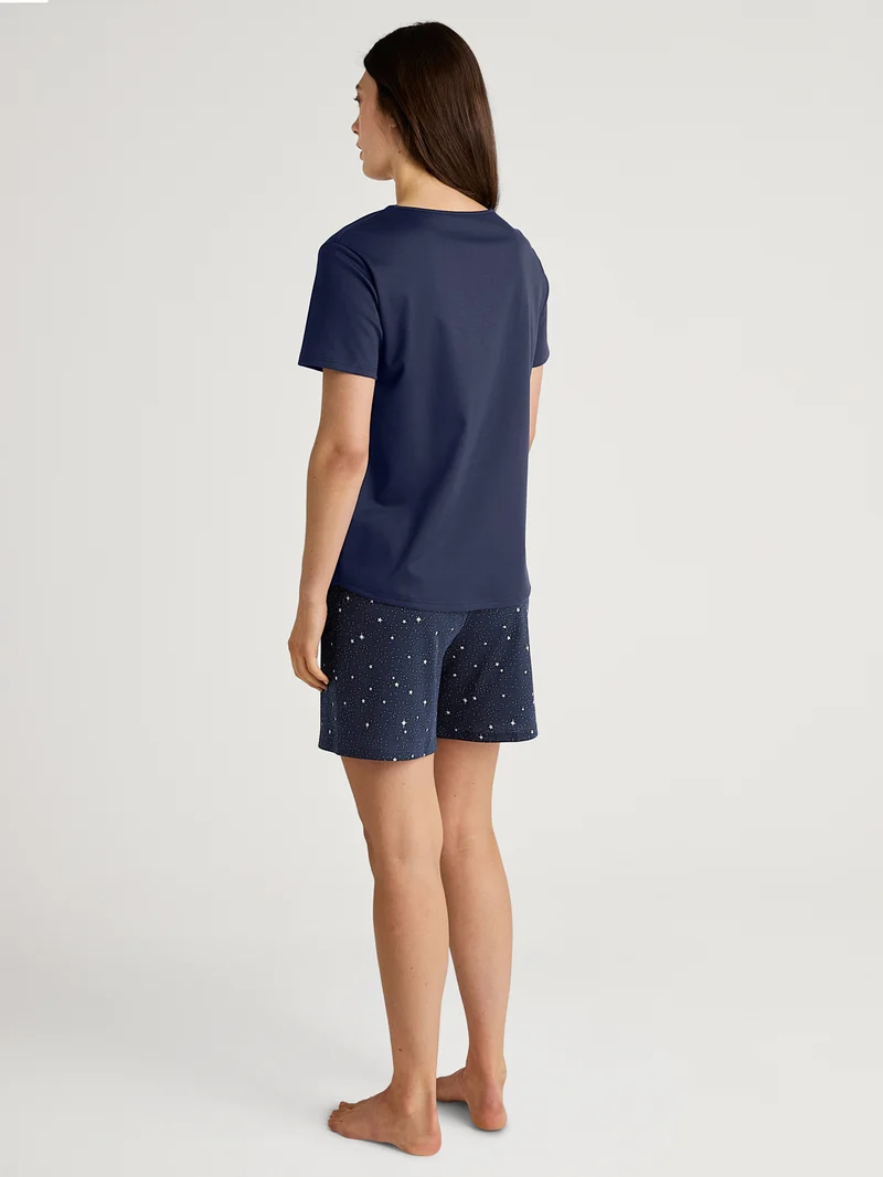 DAMEN Pyjama kurz, peacoat blue