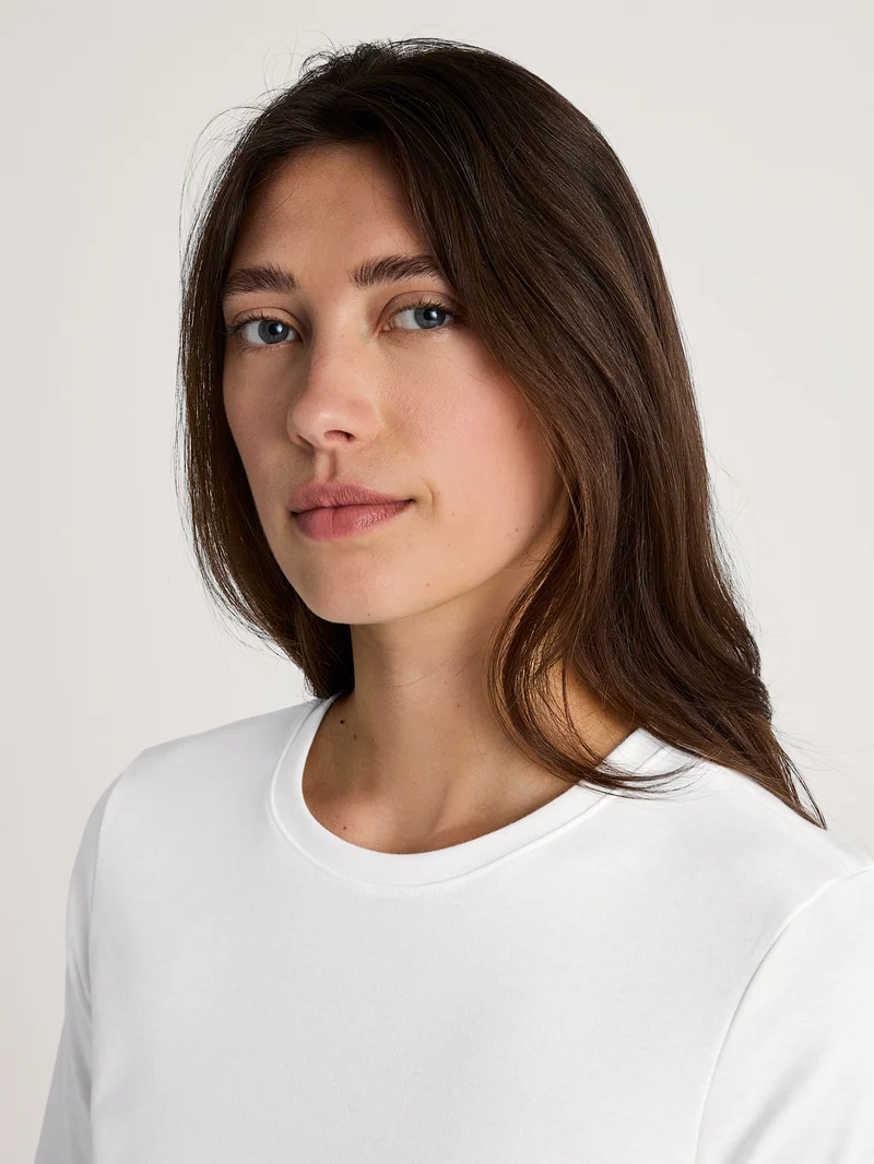 DAMEN Shirt kurzarm, star white