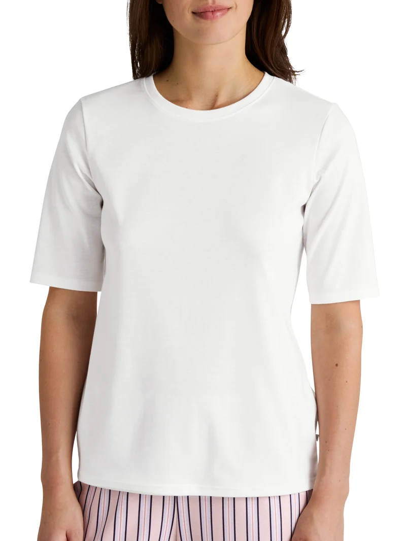 DAMEN Shirt kurzarm, star white