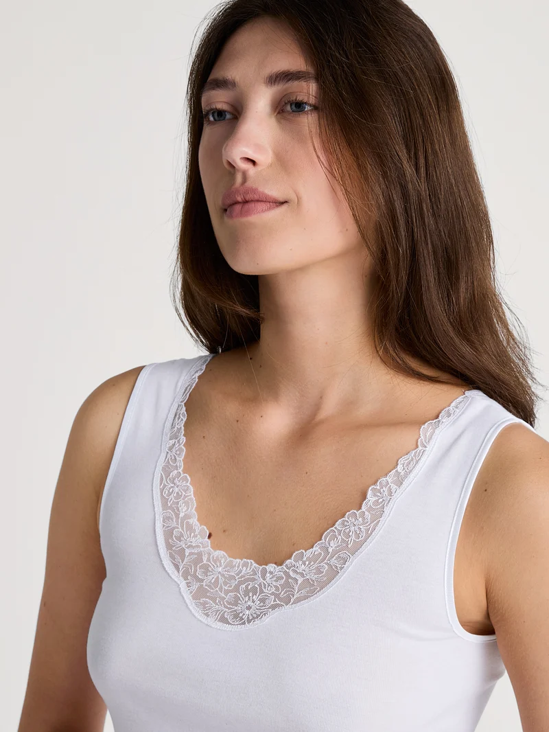 DAMEN Top ohne Arm, weiss