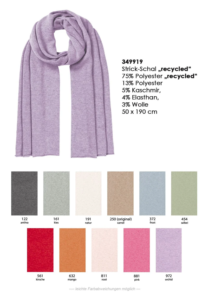 Strickschal recycled