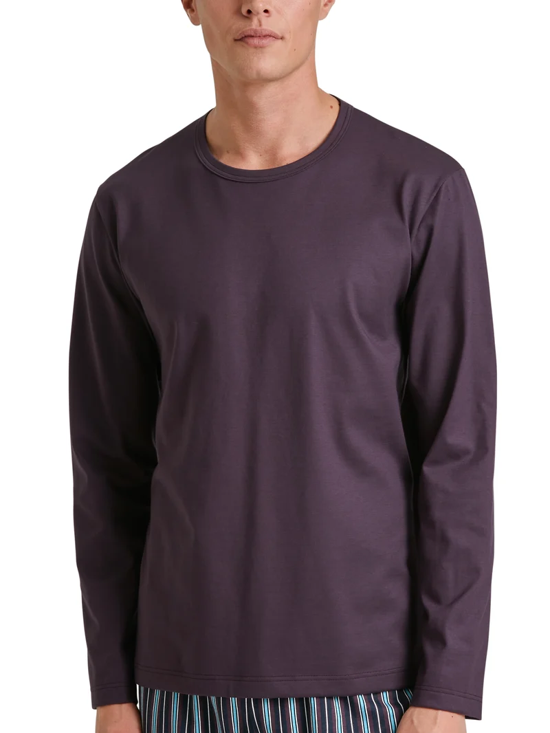 HERREN Shirt langarm, plum