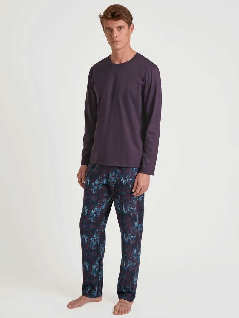 HERREN Shirt langarm, plum