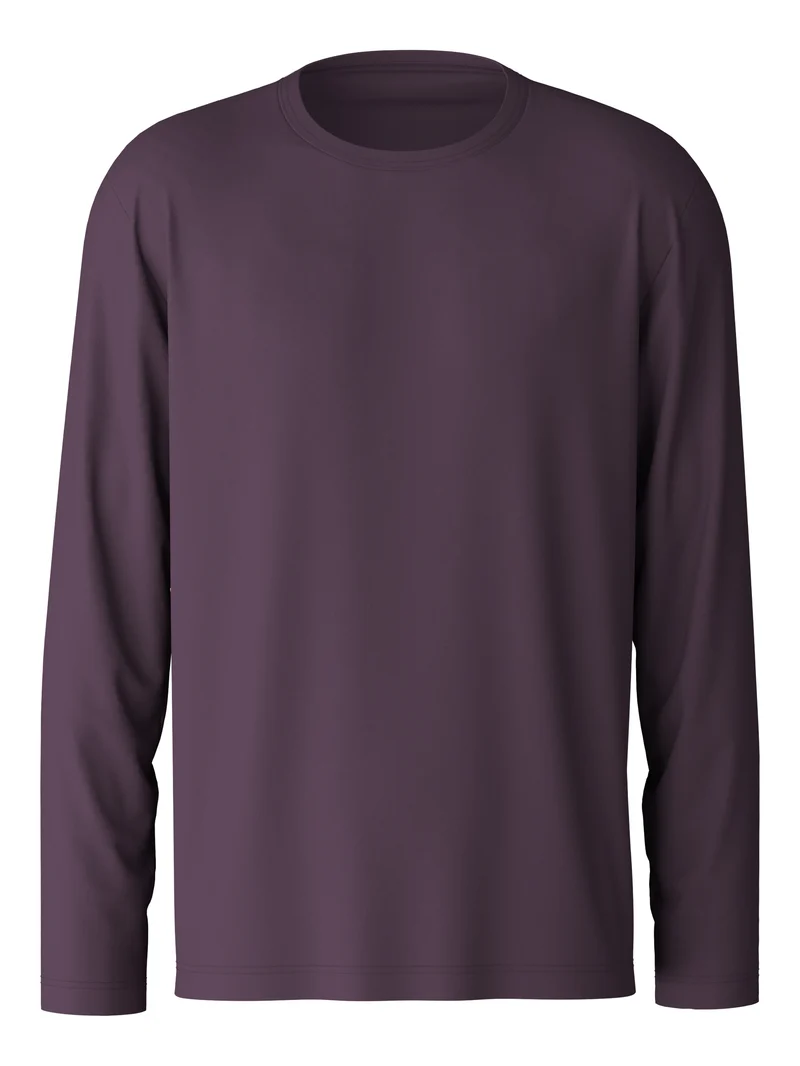 HERREN Shirt langarm, plum