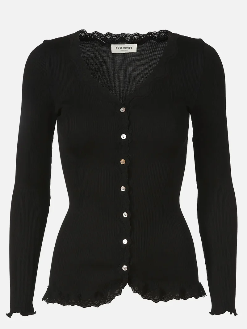RWBabette LS V-neck Regular Lace Cardigan