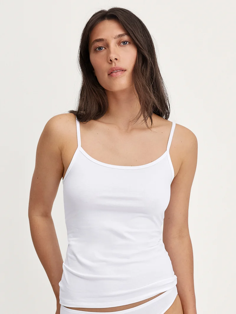 DAMEN Spaghetti-Top, weiss