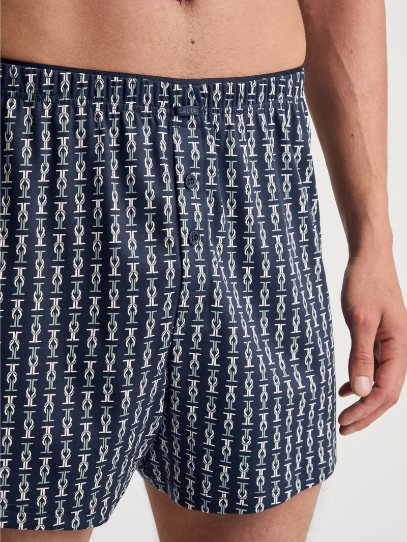 HERREN Boxer Short, blue lily