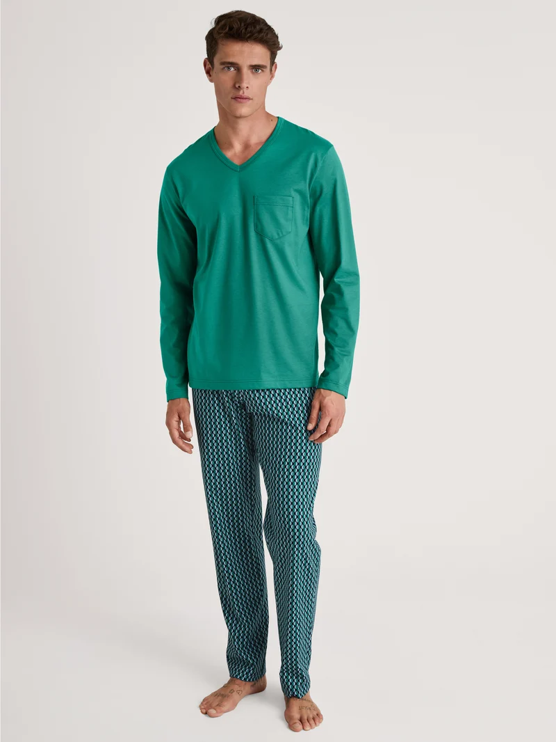HERREN Pyjama, pond green