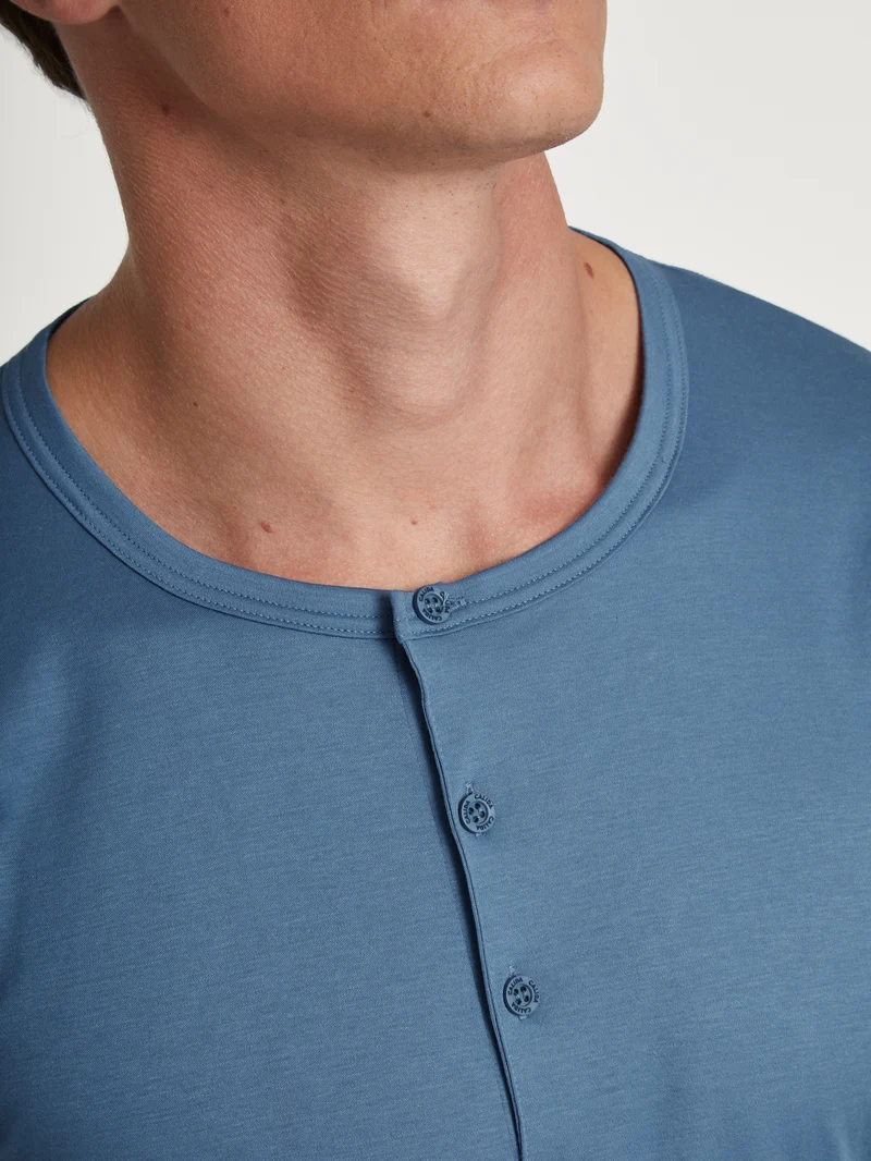 HERREN Shirt langarm, coronet blue