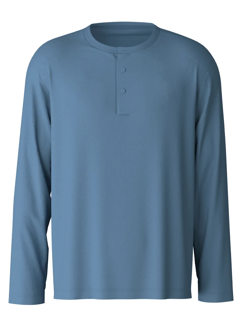HERREN Shirt langarm, coronet blue