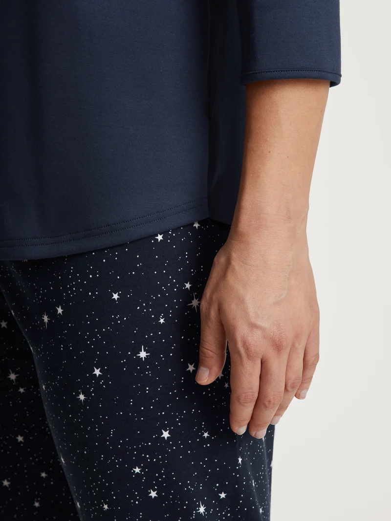 DAMEN Pyjama 3/4, peacoat blue