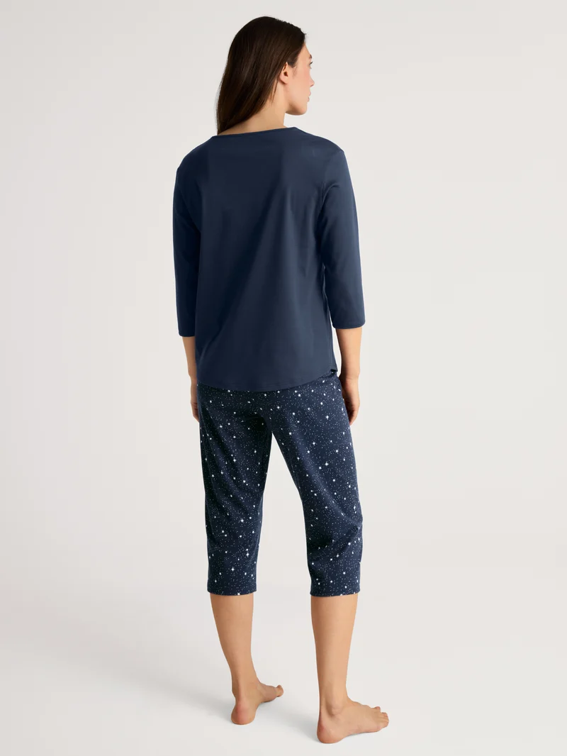 DAMEN Pyjama 3/4, peacoat blue