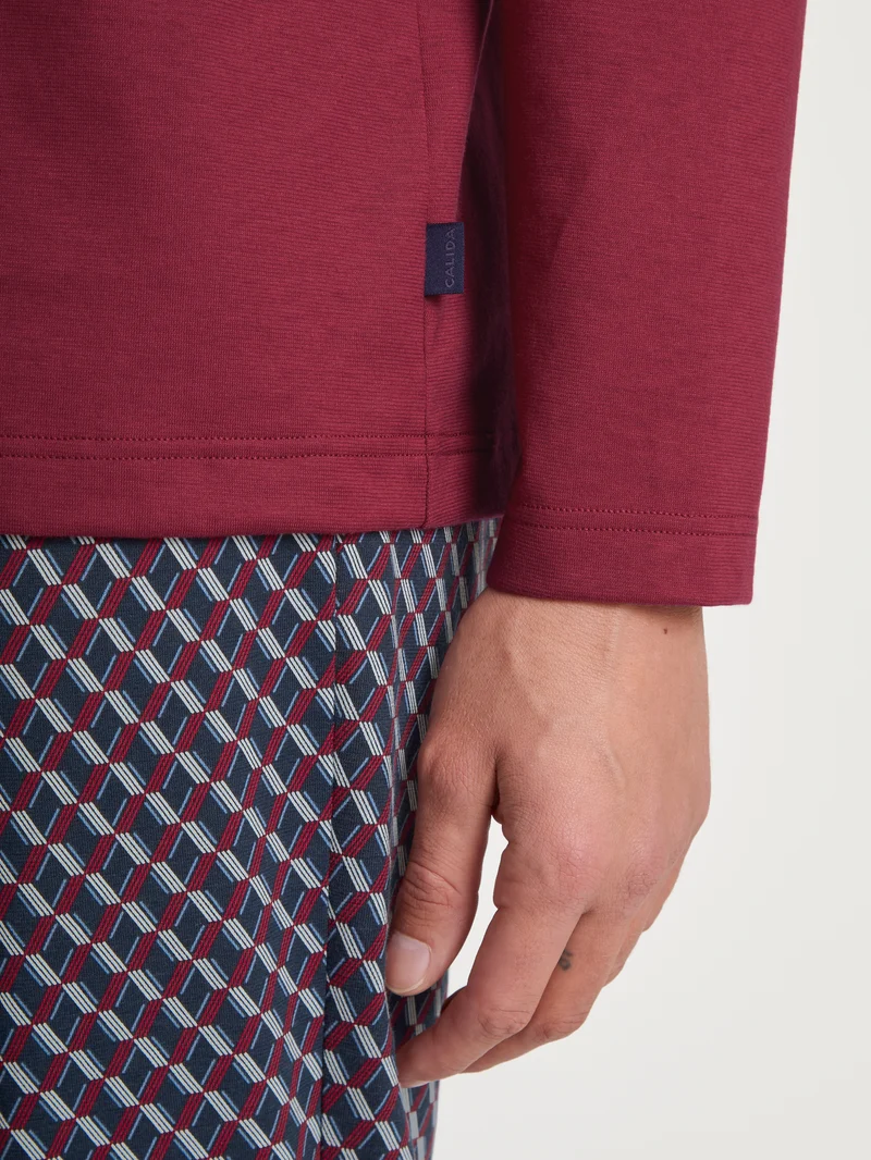 HERREN Pyjama, mars red
