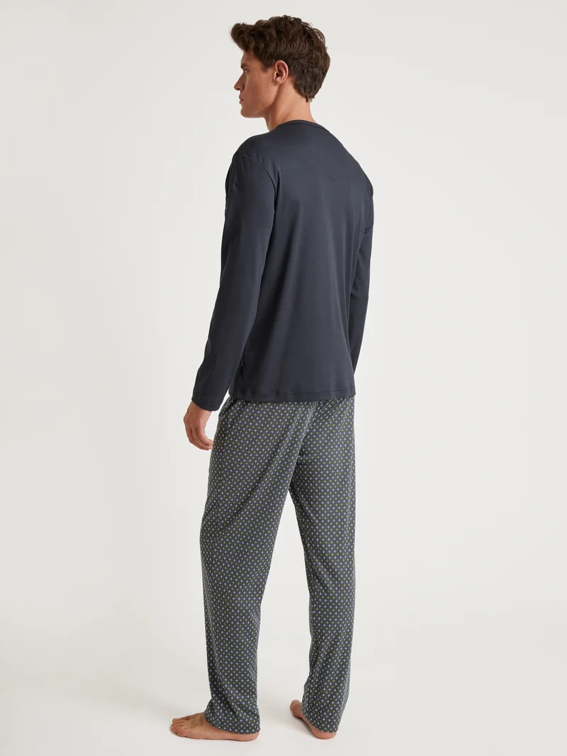 HERREN Pyjama, anthrazit