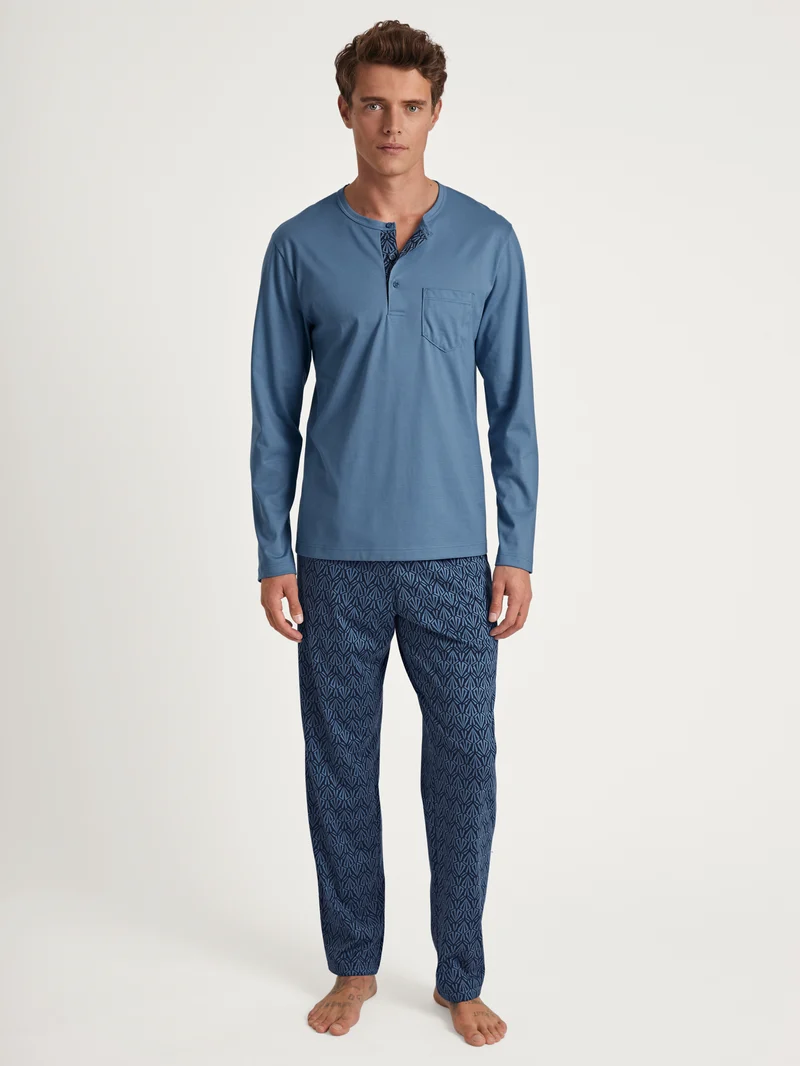 HERREN Pyjama, coronet blue