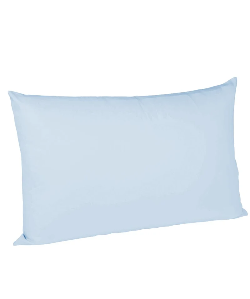 S-009100 | colours | fleuresse | Hellblauer Kissenbezug aus edlem Mako Satin | 6056 BLEU | 100% Baumwolle | 4043202097795