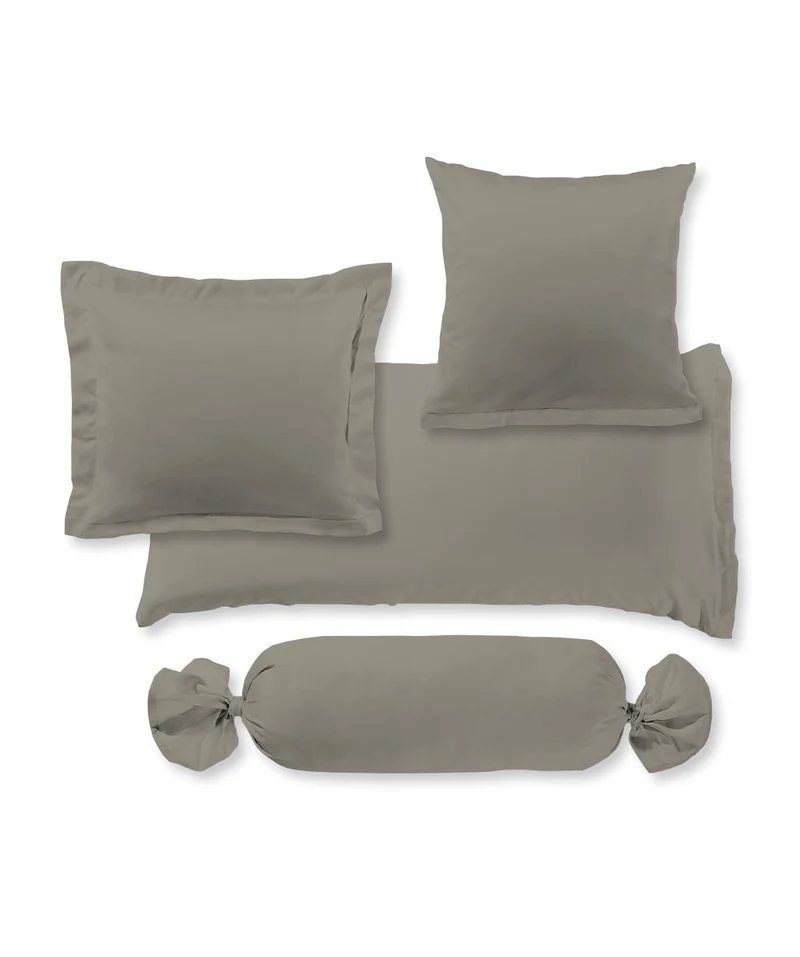 S-009100 | colours | fleuresse | Edle Kissenhülle aus Baumwoll-Satin | 9021 GRAU | 100% Baumwolle | 4043202097634